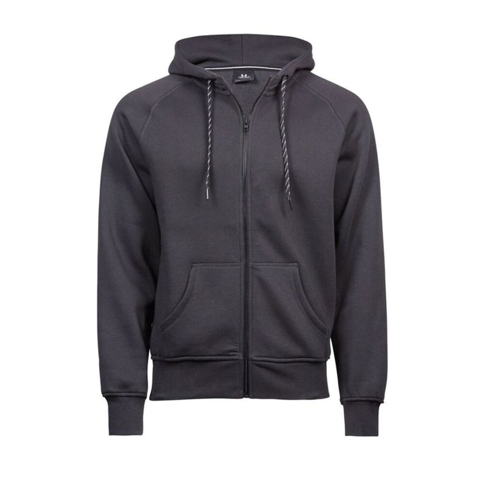 Tee Jays Mens Fashion Zip  Sweatshirt / Dark Grey
